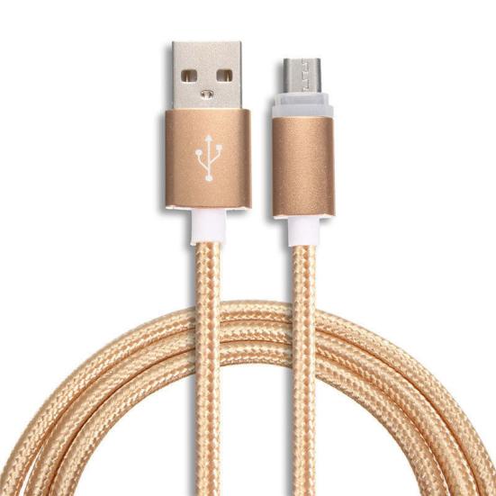 1/2/3 м Micro USB для синхронизации данных, быстрое зарядное устройство, зарядный кабель, шнур для Samsung Android 1 Meter золотой Amusedly