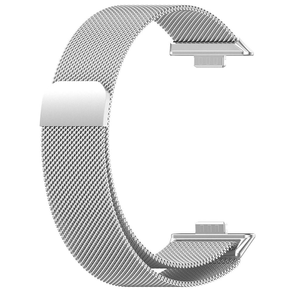 Миланский ремешок-петля для Huawei Watch Fit 3 Fit3 Smart Watch Band из нержавеющей стали, сетчатый ремешок для часов For Huawei Watch Fit 3 серебряный Sunshine168