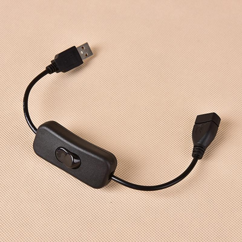 USB-кабель с переключателем. 28 см чёрный SEEQS