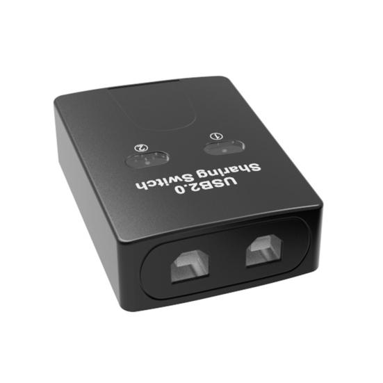 USB KVM-переключатель Выход 2 в 1 Высокоскоростная передача данных с кнопочным разъемом Play Простое управление устройствами для совместного использования компьютера Мышь Клавиатура Принтер gray COOLMOON