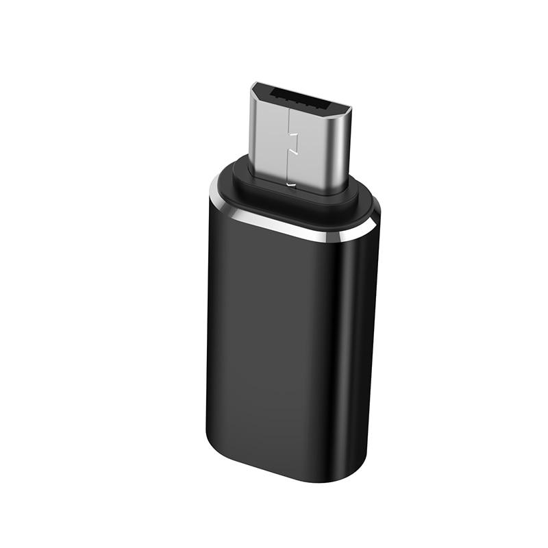 Адаптер типа C USB C к кабелю Micro USB из сплава Micro USB «папа» на «мама» типа C адаптер-конвертер для телефона, планшета чёрный WHOP-A1