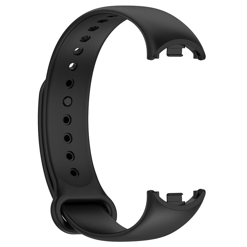 Мягкий силиконовый ремешок для браслета, сменный ремешок для Xiaomi Mi Band 8, 7, 6, 5, 4, 3, ремешок для часов, сменный умный браслет, аксессуары For Mi Band 8 чёрный Smartwatch Accessories