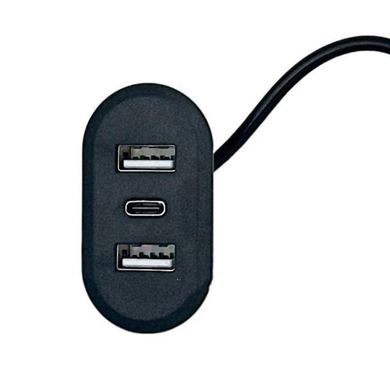 Встраиваемый настольный USB TYPE C Зарядное устройство Розетка в мебели Диване Многофункциональный Скрытый Кабель-разъем для быстрой зарядки 1 black Wonderlands