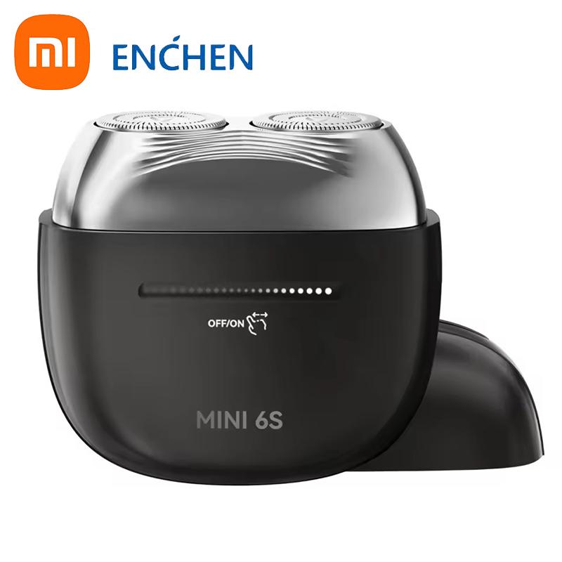 Xiaomi ENCHEN Mini 6S Электробритва Мини Дорожная Бритва для Бороды Машинка для Бритья Влажная/Сухая Двойного Использования Моющаяся Перезаряжаемая Волосы чёрный