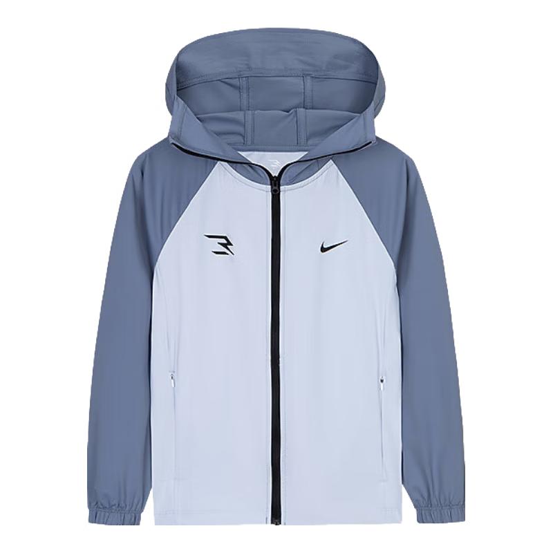 Детская куртка Nike с капюшоном, защитой от солнца UPF50 и охлаждающим эффектом L white