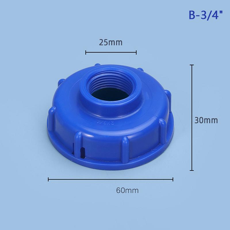 Крышка бака Ibc Fittins S60X6 с грубой резьбой к разъему переходника 1/2  3/4  1 25mm blue Blooming flowers