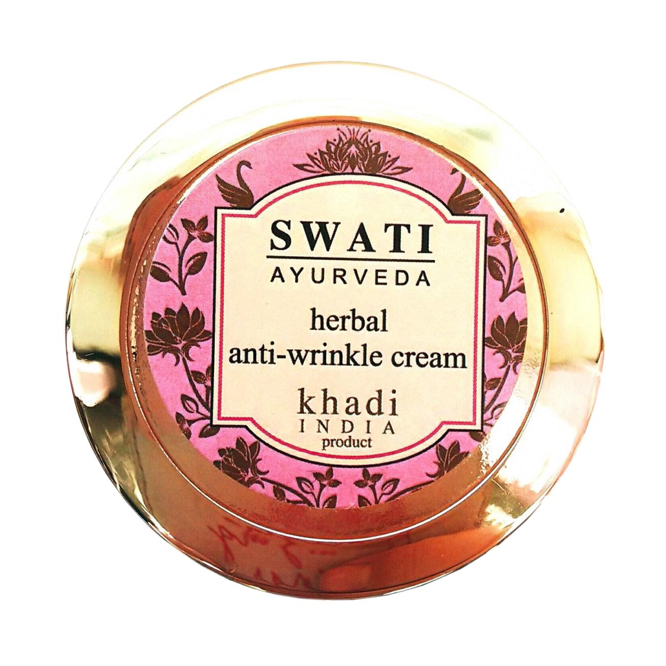 Крем для лица против морщин (50 г), Anti-Wrinkle Cream,  Khadi India pink MYINDIA