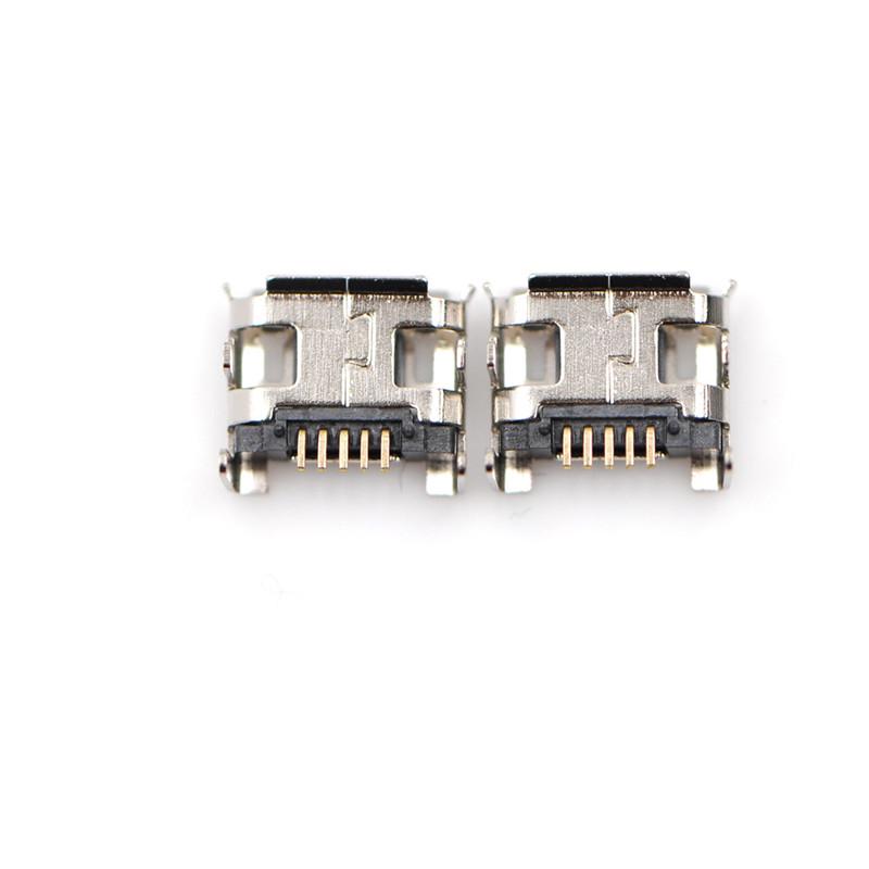 10 шт., простая в использовании розетка Micro USB типа B, 4 фиксированных вертикальных ножки gray Camelliai