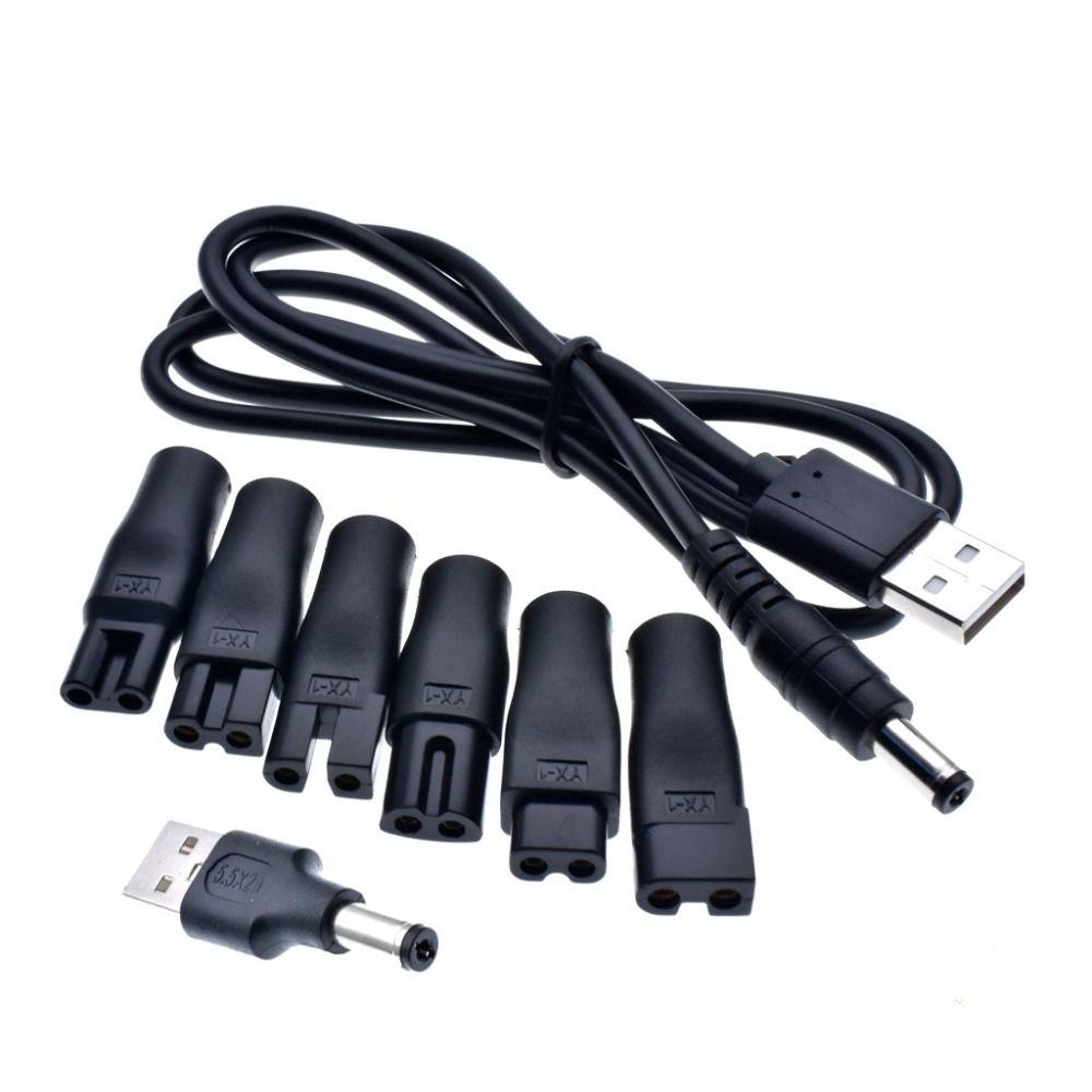 Бритвы Зарядное устройство Провод Шнур питания USB-кабель для зарядки Электрические машинки для стрижки волос Зарядное устройство USB-адаптер 8 PCS black Houmeiwoo