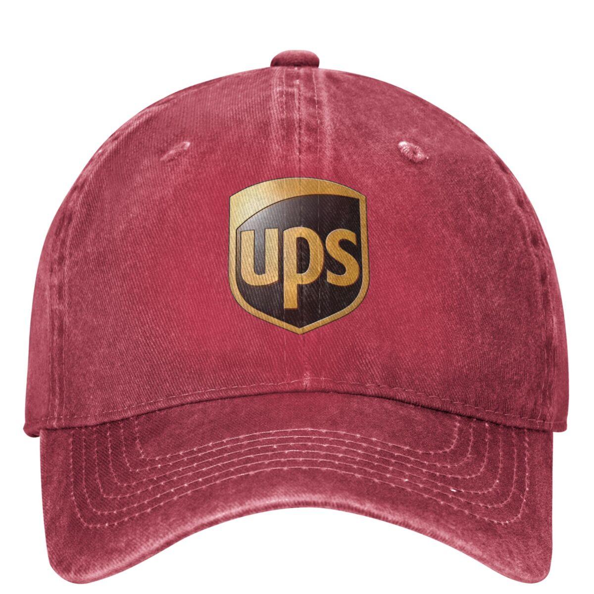 Бейсболка с логотипом UPS United Parcel Service Дизайн для женщин и мужчин Тракер Папина кепка Летний Уличный стиль Для улицы Тренажерный зал Кепка Snapback One Size pink lovelyCAP