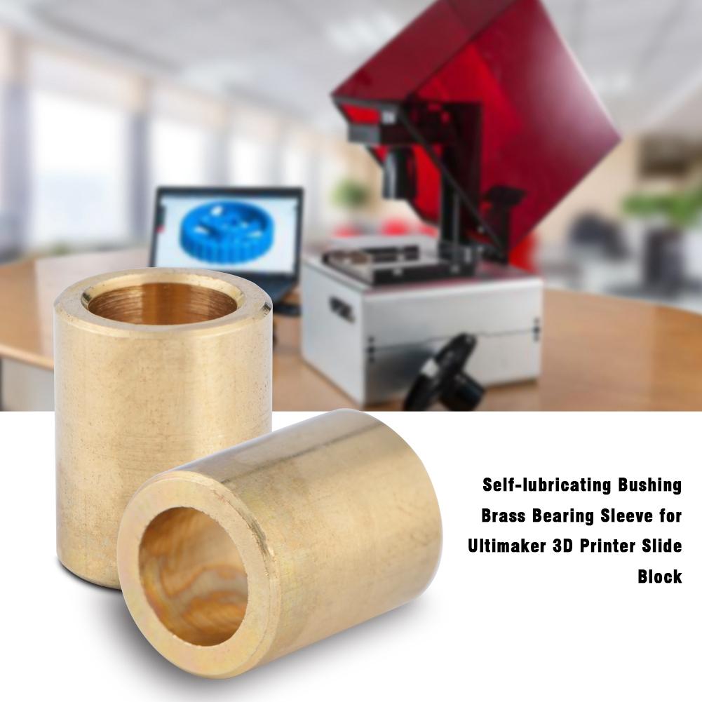 Самосмазывающаяся латунная втулка подшипника скольжения для 3D-принтера Ultimaker, скользящий блок 8*12*15 мм black DIYelecs