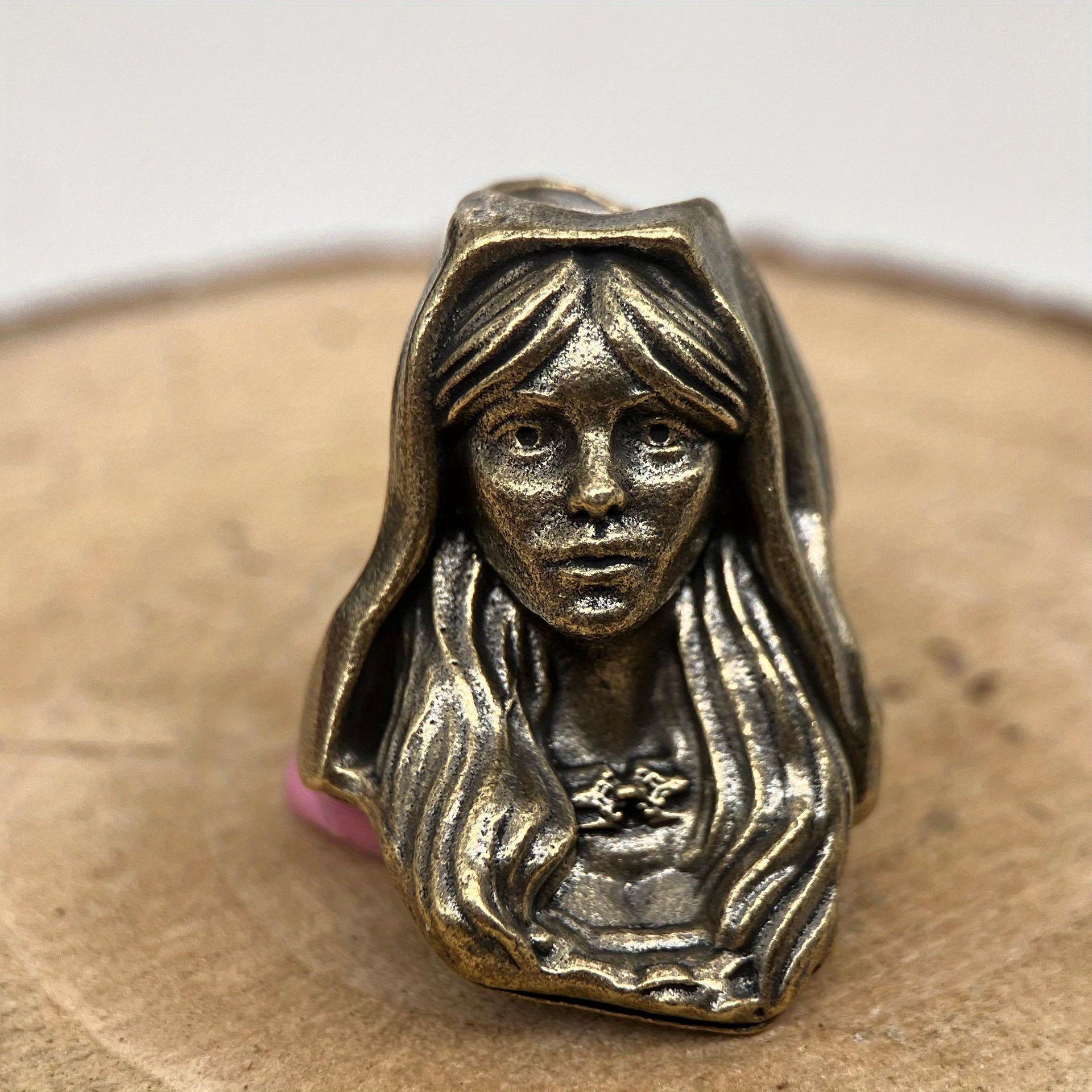 Богоматерь Монахиня Латунные Бусины для Ножа EDC DIY Плетеные Браслеты Брелок Подвеска Аксессуары Мужские Инструмент для Улицы Подвески Шармы 1pc black creativespace