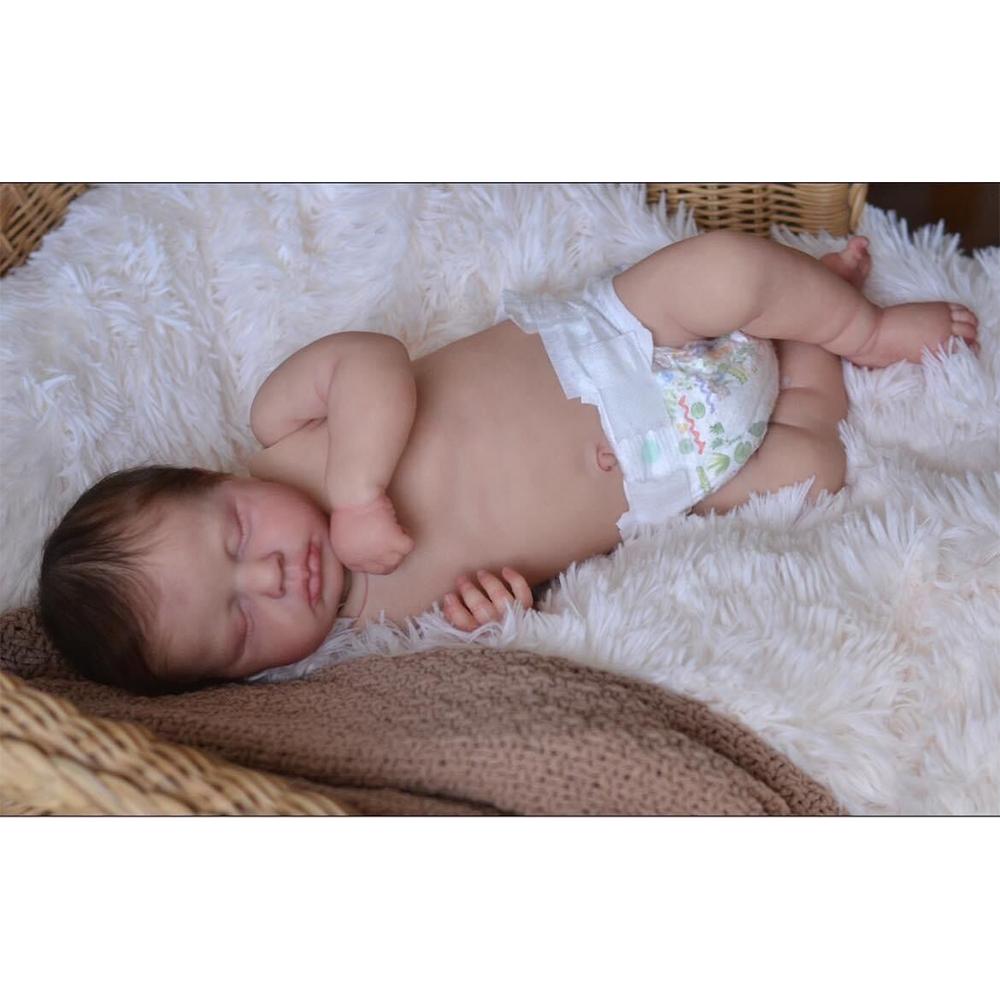 19-дюймовая кукла LOULOU имитирует игрушку Reborn Baby Doll для детей, куклы-компаньоны, игрушки Full Silicone Boy Doll gray Athendoll Zone