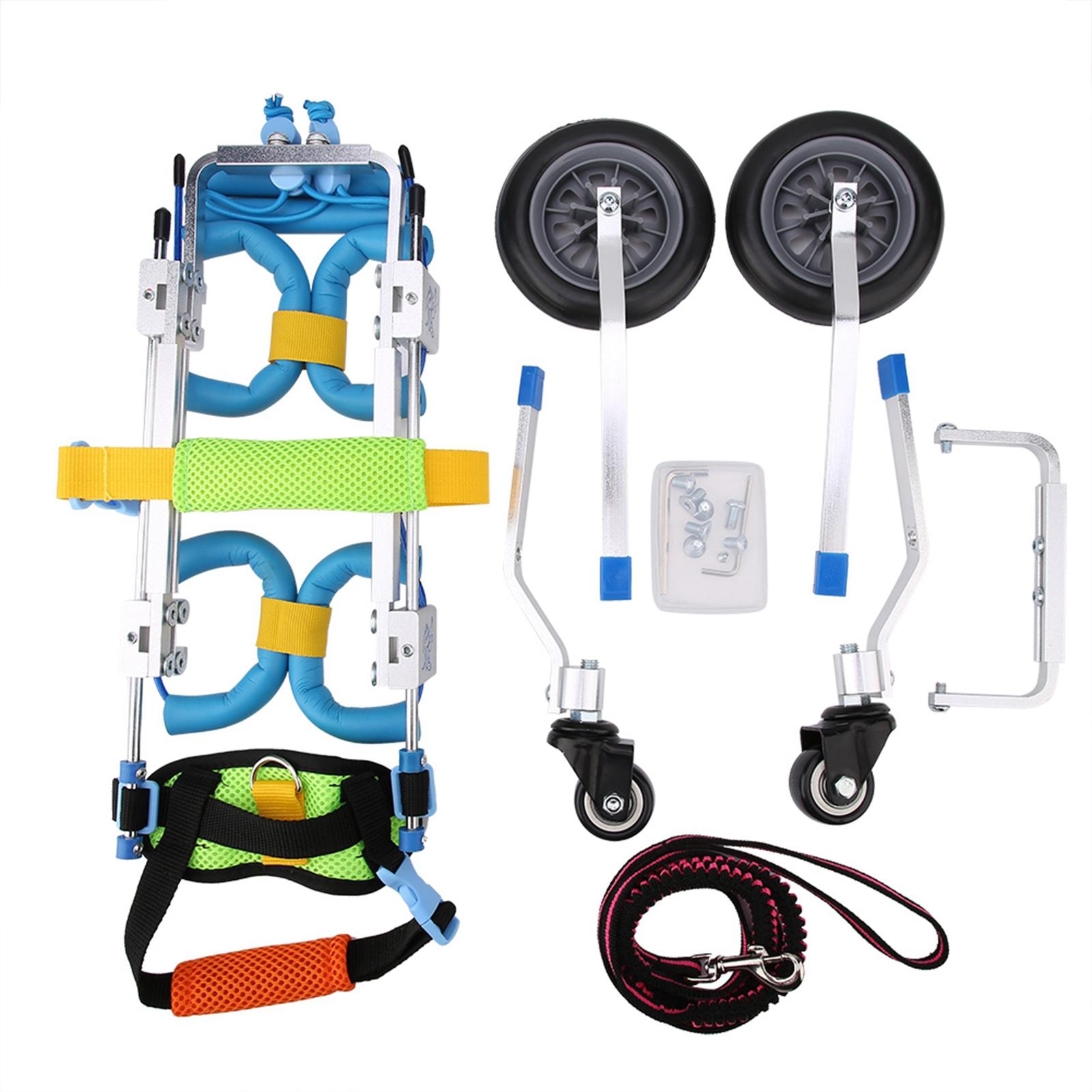 Четырехколесная регулируемая инвалидная коляска для собак ForE Leg Rehabilitation Cart Помощник для прогулок парализованных домашних животных белый GoolRC
