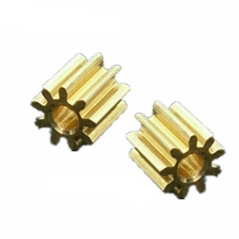 2 шт. Шестерня-пиньон латунная Replacement для Duplo Intelli Lok Module 0.4 9 зубьев beige AUTO Accessories World