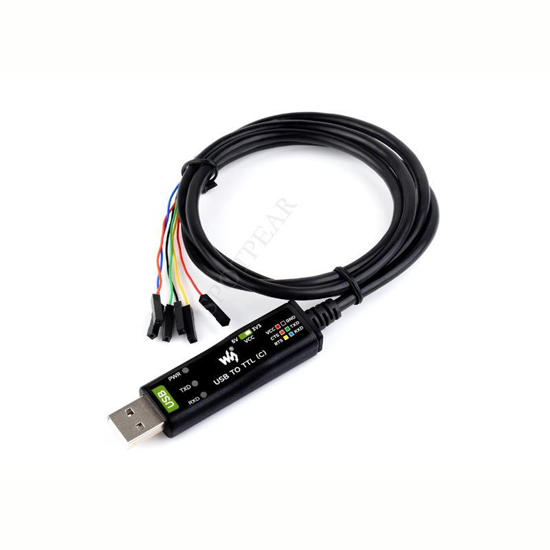 Промышленный кабель USB-TTL Serial UART с оригинальным FT232RNL и множественной защитой black ElectroCN