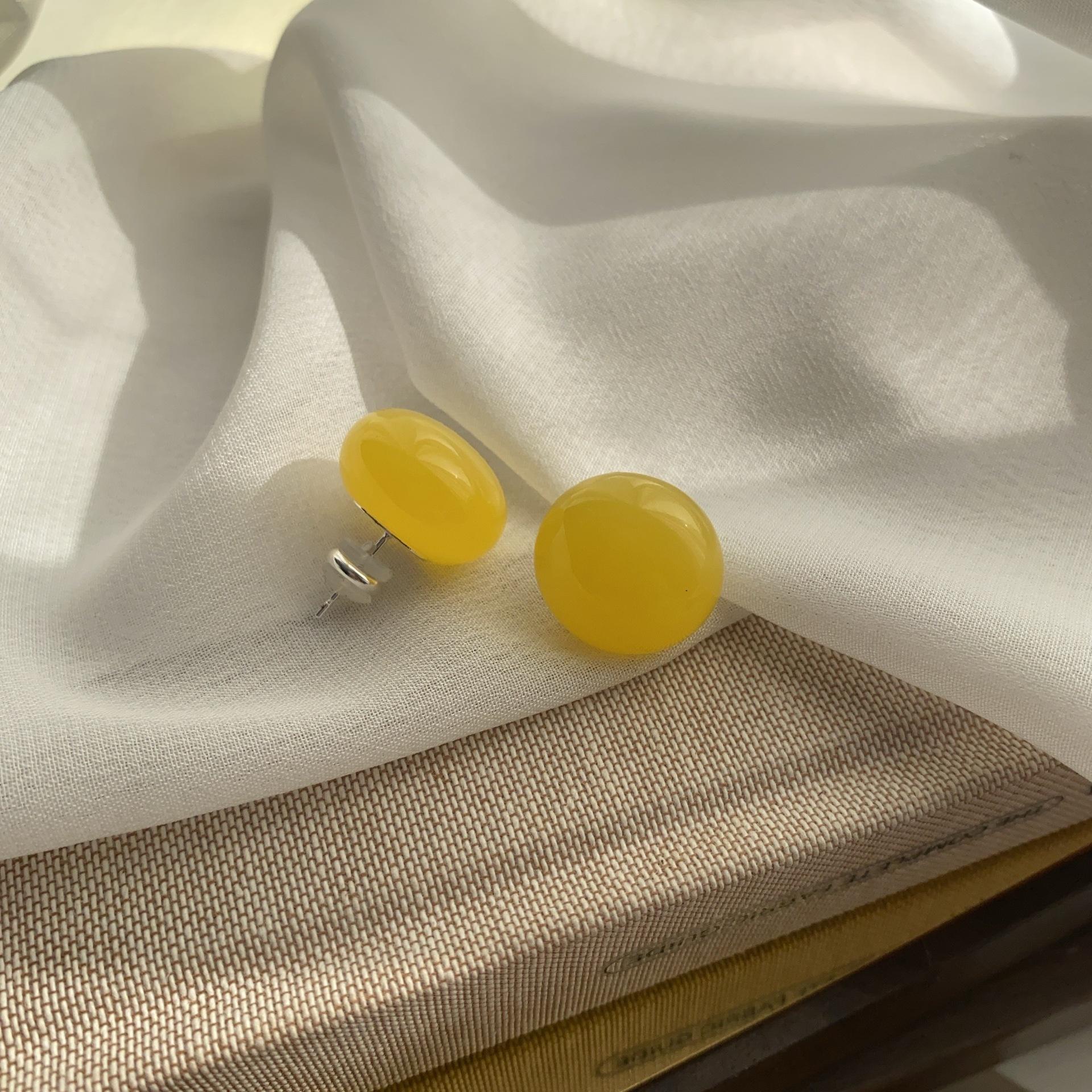 Летние серьги Dopamine Cream Bean, женские серьги-конфеты, застежки для ушей, свежие и сладкие серьги gray Lucky rbx