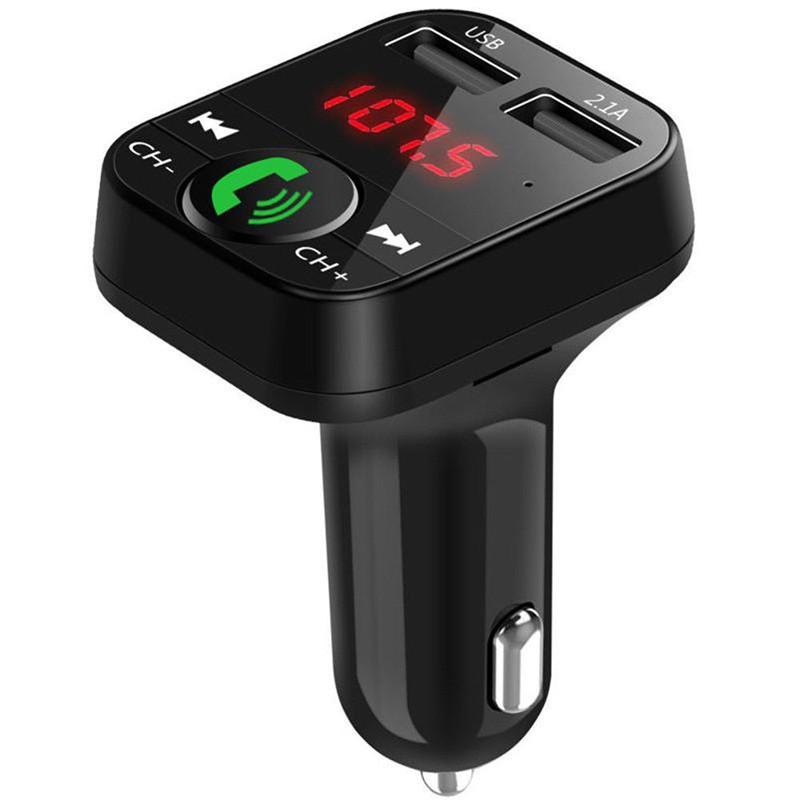 Автомобильный Bluetooth 5.0 FM-передатчик Автомобильный комплект MP3-модулятор плеер Беспроводной громкой связи Аудиоприемник 3.1A Dual USB Smart Fast Charger Автомобильные аксессуары black Foot Living