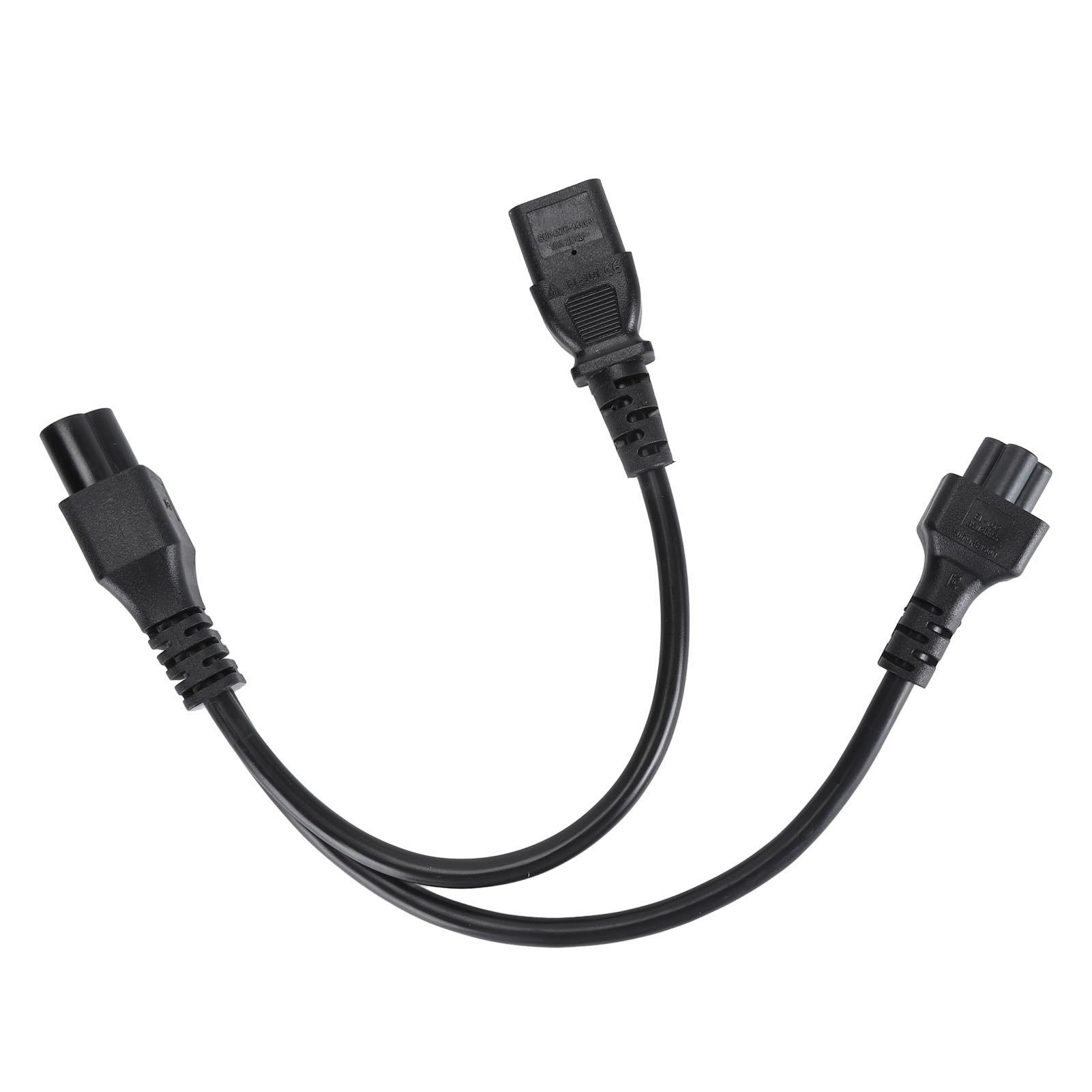 IEC 320 C6 Male to C5+C13 Female Splitter Adapter Cable Y Split Power Adapter Cable для ноутбуков, столов black Automobile and motorcycle supplies