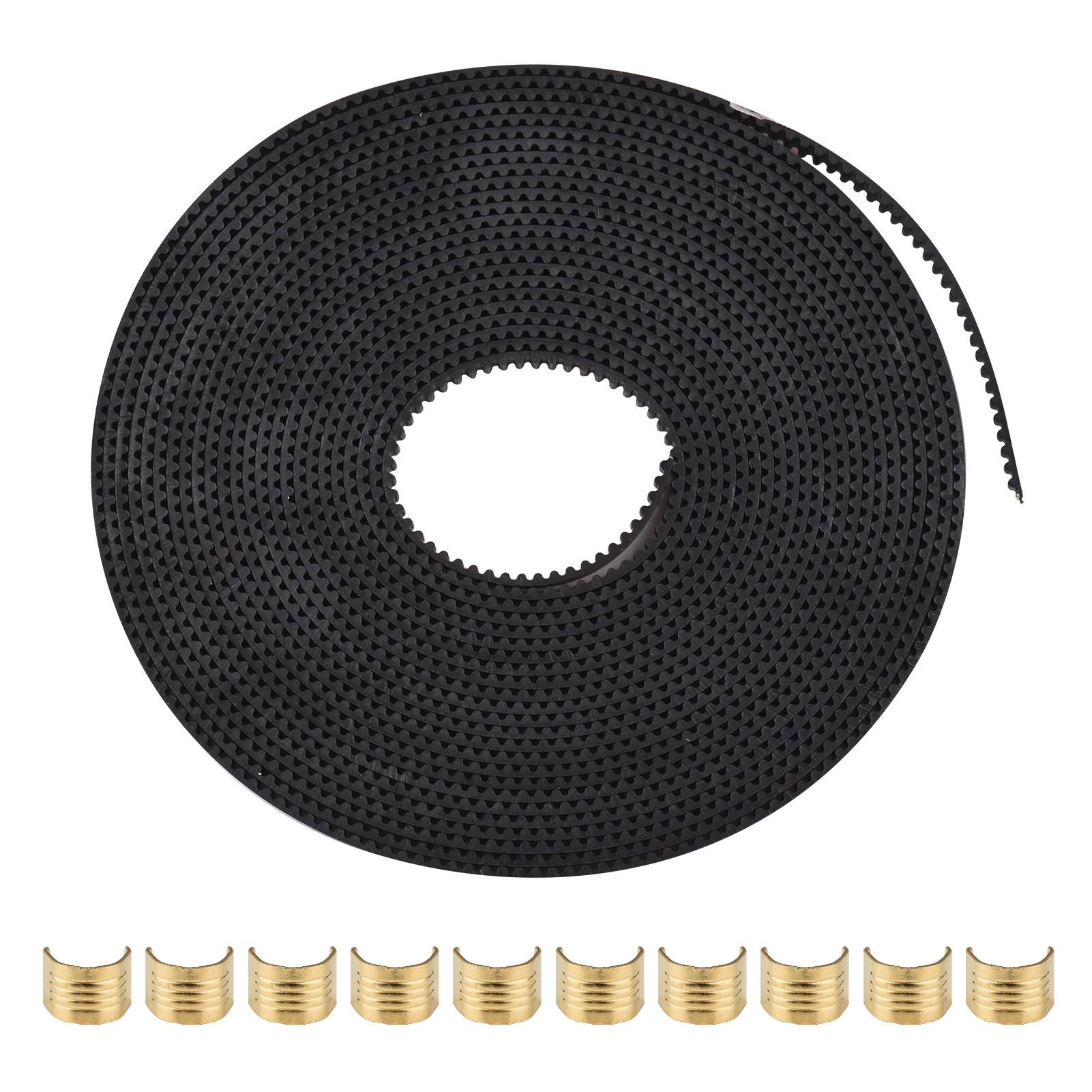 Аксессуары для 3D-принтера 2GT, ремень ГРМ, ширина 6 мм, длина 5 м/16,4 фута с 10 латунными медными пряжками для 2gt belt with 10 buckle коричневый 3d printing machine