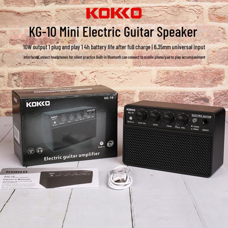 KOKKO KG-10 Портативная электрогитара с Bluetooth, маленькая, перезаряжаемая для использования на открытом воздухе KG-10 gray Take One