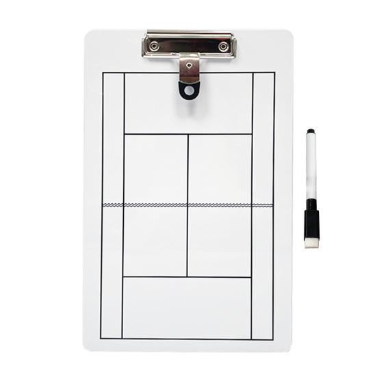 Планшет для тренировок по теннису Dry Erase, двухсторонняя теннисная тактическая белая доска с маркером white MUQZI