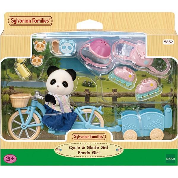 Набор велосипедных коньков Sylvanian Family 5652 Panda Girl s, 1 комплект, популярные корейские игрушки white Board M Factory