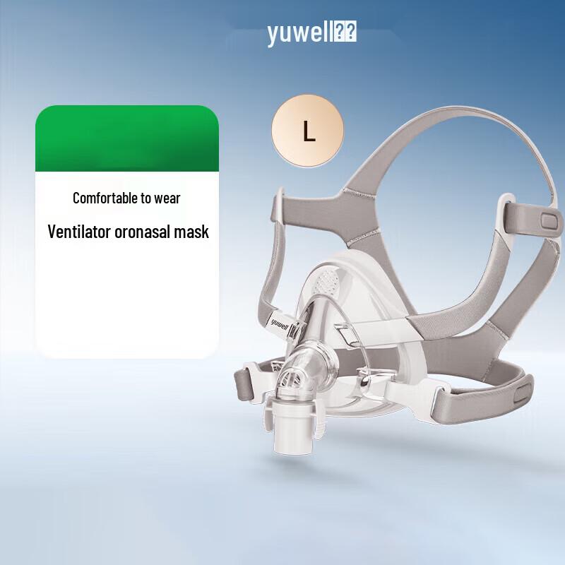 Маска для лица аппарата ИВЛ Yuwell YF-02 gray