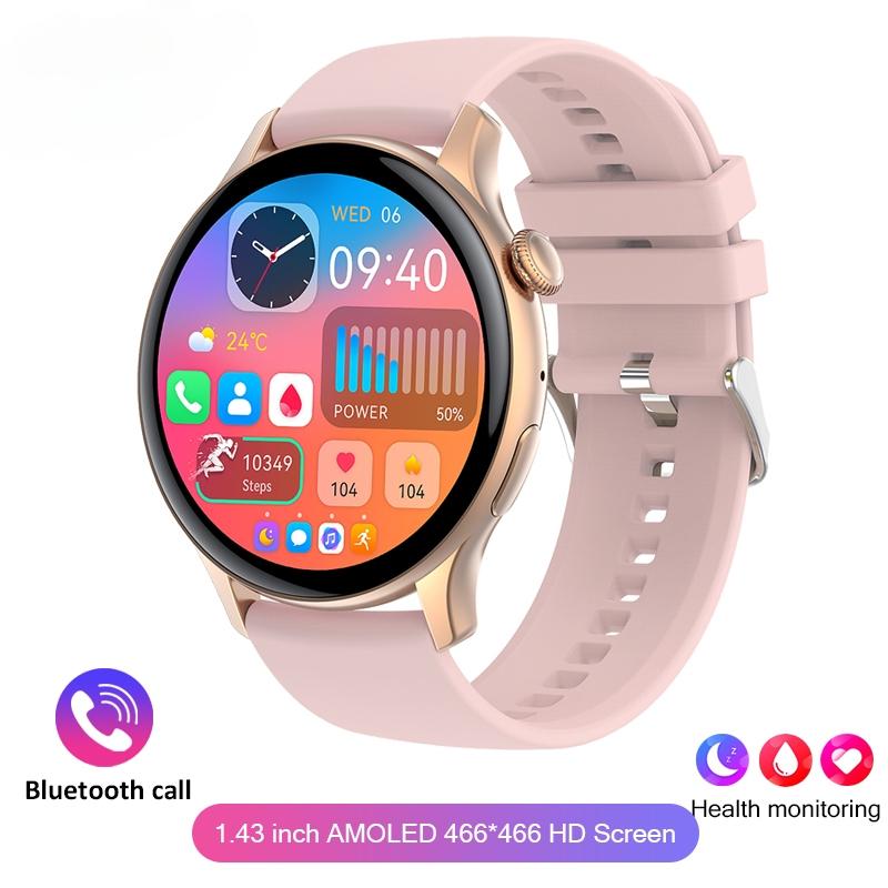 Умные часы женские экран всегда показывает время 466*466 HD Health Tracker голосовой вызов умные часы женские gray Various wearables