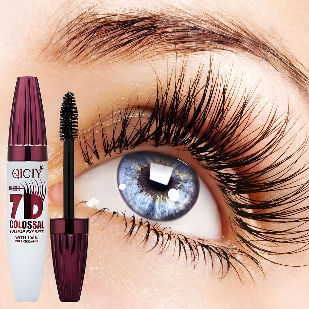 7D Volumizing Mascara Super Black Водостойкая Стойкая Тушь Удлиняющая Подкручивающая Тушь Для Глаз Черная Для Всех Типов Кожи Макияж Для Увеличения Глаз 1pc black Chic Chroma Beauty