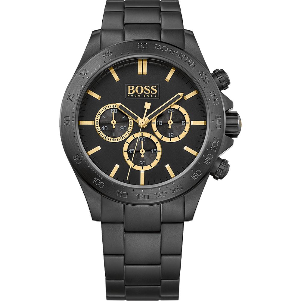 BOSS Ikon Черный Металлический Браслет Мужские Кварцевые Часы 1513278 чёрный