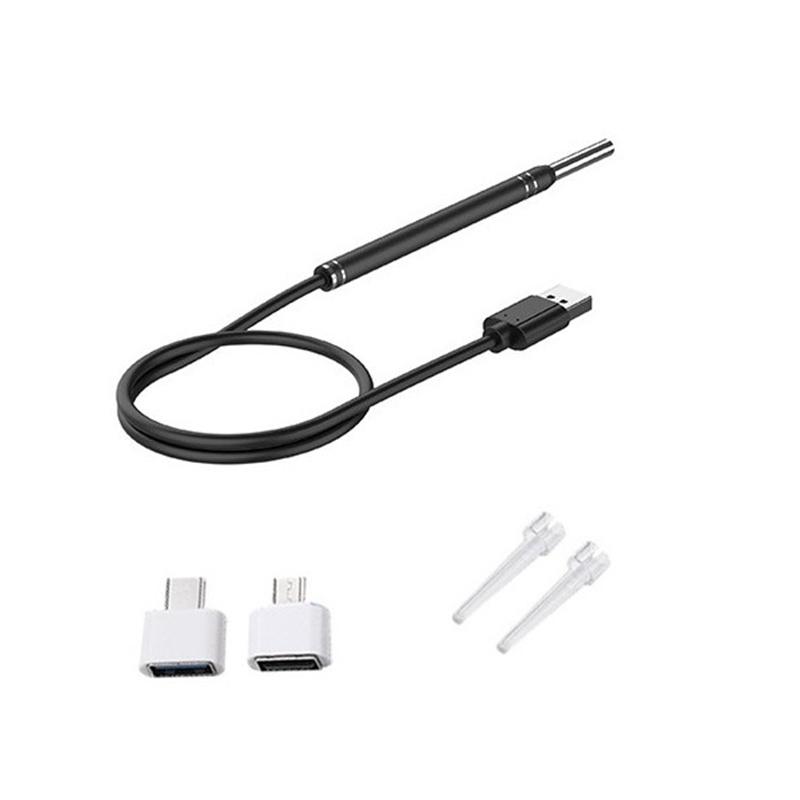 3 в 1 Usb инструмент для чистки ушей HD визуальная ложка для ушей наушник с мини-ручкой для камеры уход за ушами эндоскоп для чистки ушей 1 Set black shake-fashion13C
