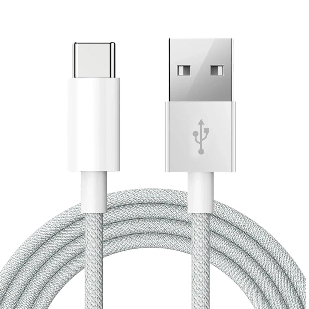Для iPhone 15/15 Pro/15 Pro Max/15 Plus Carplay кабель USB C мобильный телефон быстрая зарядка шнур нейлоновые плетеные кабели для Xiaomi 1m white Charging set
