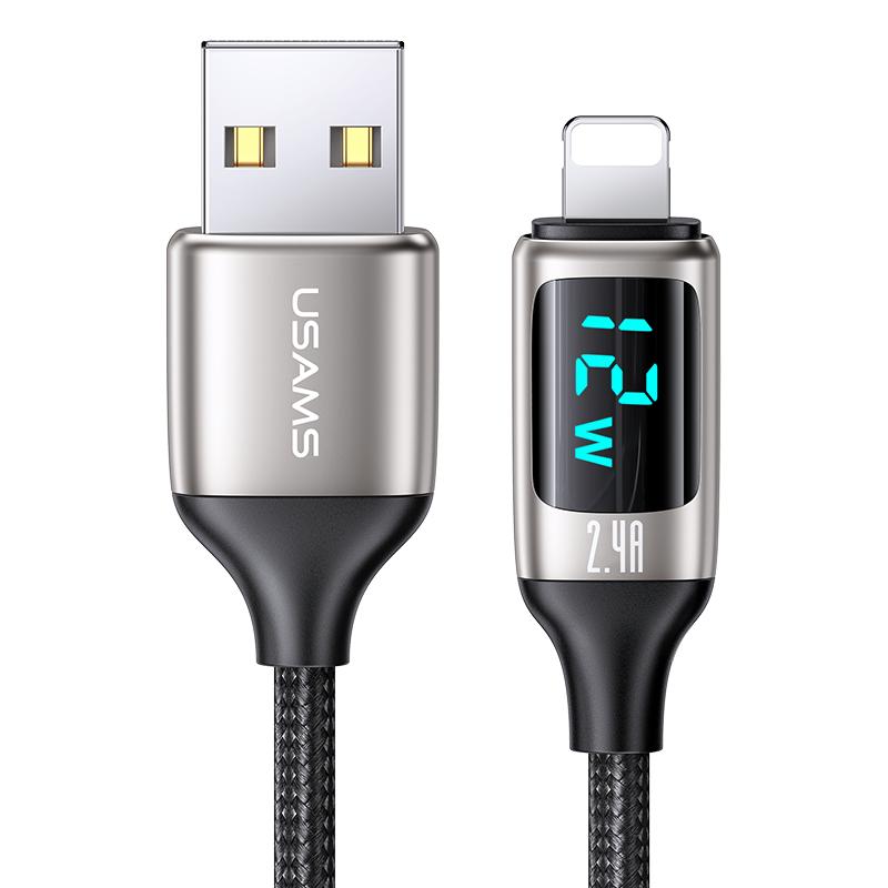 USAMS PD 100 Вт кабель USB C к USB Type-C, кабель для быстрой зарядки и передачи данных для телефона Huawei P30, Samsung, Xiaomi, аксессуары для быстрой зарядки 2.4A A To L  - 1.2M белый
