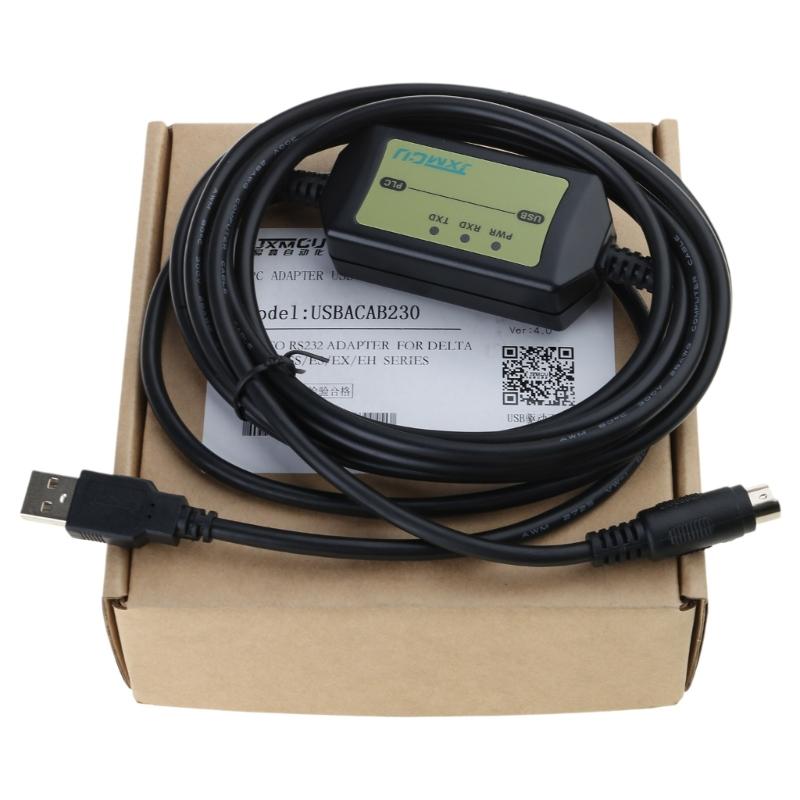 Кабель USB-ACAB230 для программирования ПЛК для USB-DVP ES EX EH EC SE SV SS Series Cable 1 gray Cheese Bread Ball