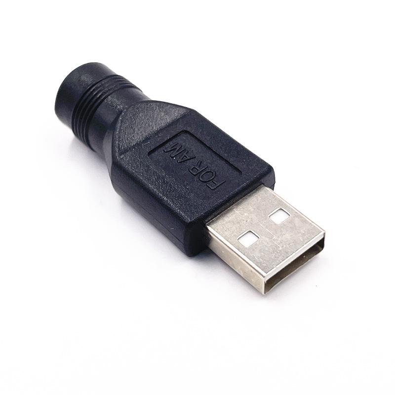 USB-адаптер  папа-мама  и DC-адаптер  мама , круглый штекер 5.5x2.1 мм, преобразователь питания black Shopping Party