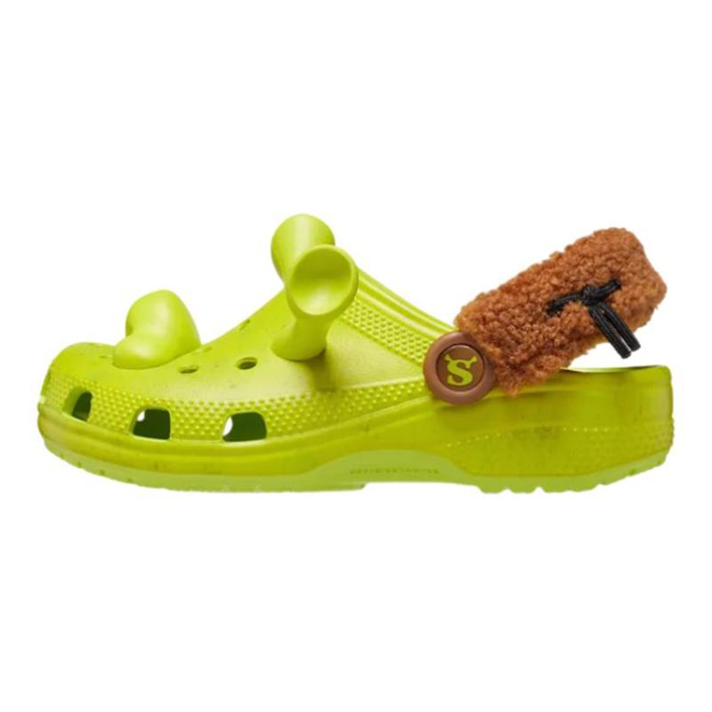 Шрек x Crocs Классические клоги Нескользящие Детские Шлепанцы Зеленые Детская Модель 30-31 зелёный
