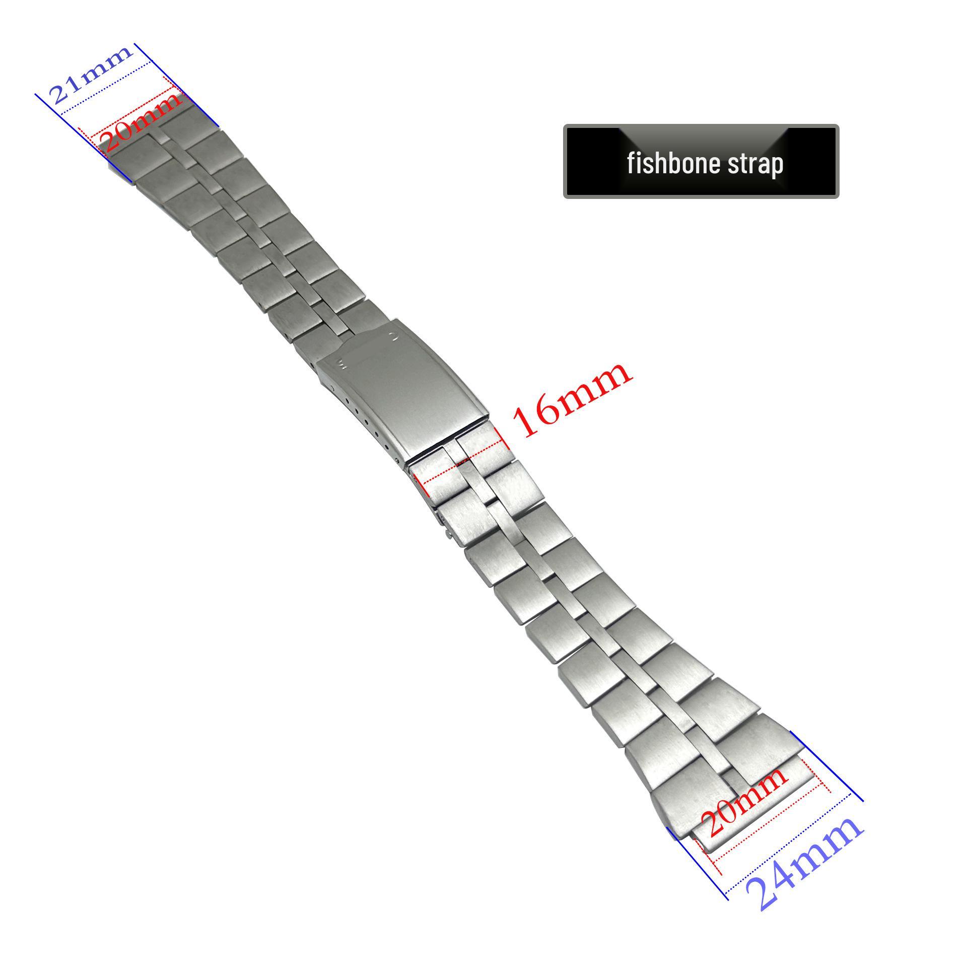 Ремешок Seiko 5 Series из нержавеющей стали с изогнутым концом для мужских часов, 19-20 мм 20mm with logo gray Pickerr