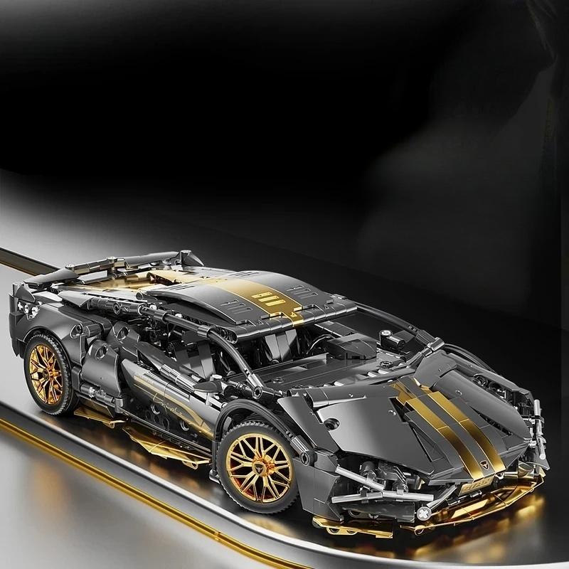 Technic Sports Car Building Blocks Toys 1:14 черно-золотых конструкторов MOC, гоночные модели суперкаров в качестве подарка на день рождения для мальчиков и взрослых No Box gray Duke King