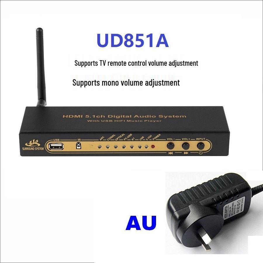 Декодер ЦАП 5.1-канального звука DTS Dolby AC3 с Bluetooth, HDMI, USB-подключением black TrendVibeCN