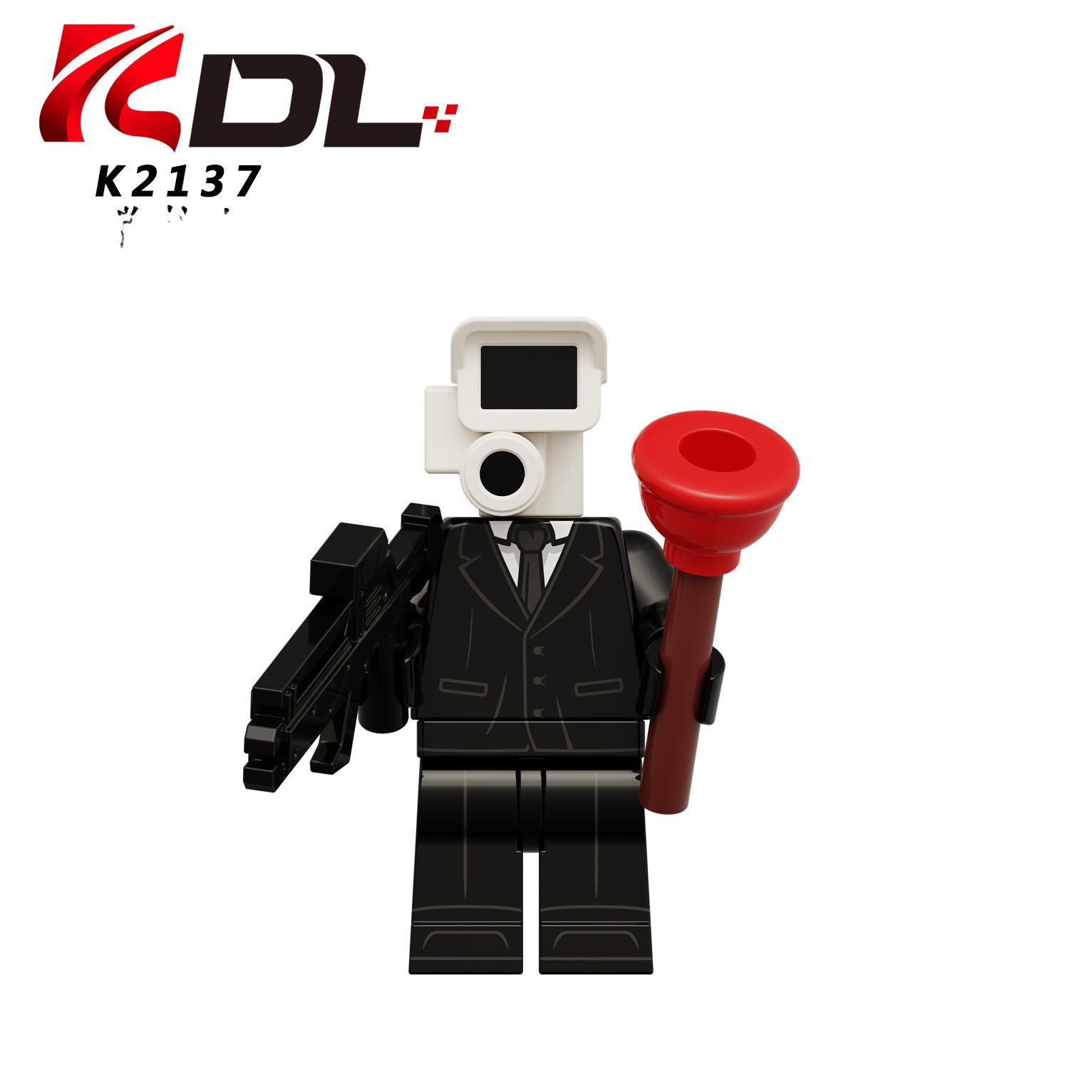KDL818 Туалет Человек Динамик Человек Монитор Человек Модель Сборка Строительных Блоков Человек Детские Развивающие Игрушки black Happy Building Blocks