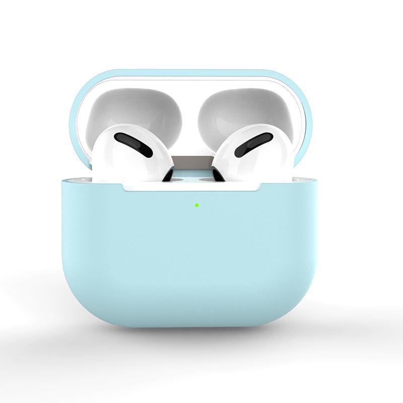 Силиконовый защитный чехол для Apple AirPods 3: Чехол для беспроводной Bluetooth-гарнитуры с защитой от падения Airpods 3rd generation лазурь Smarter than future