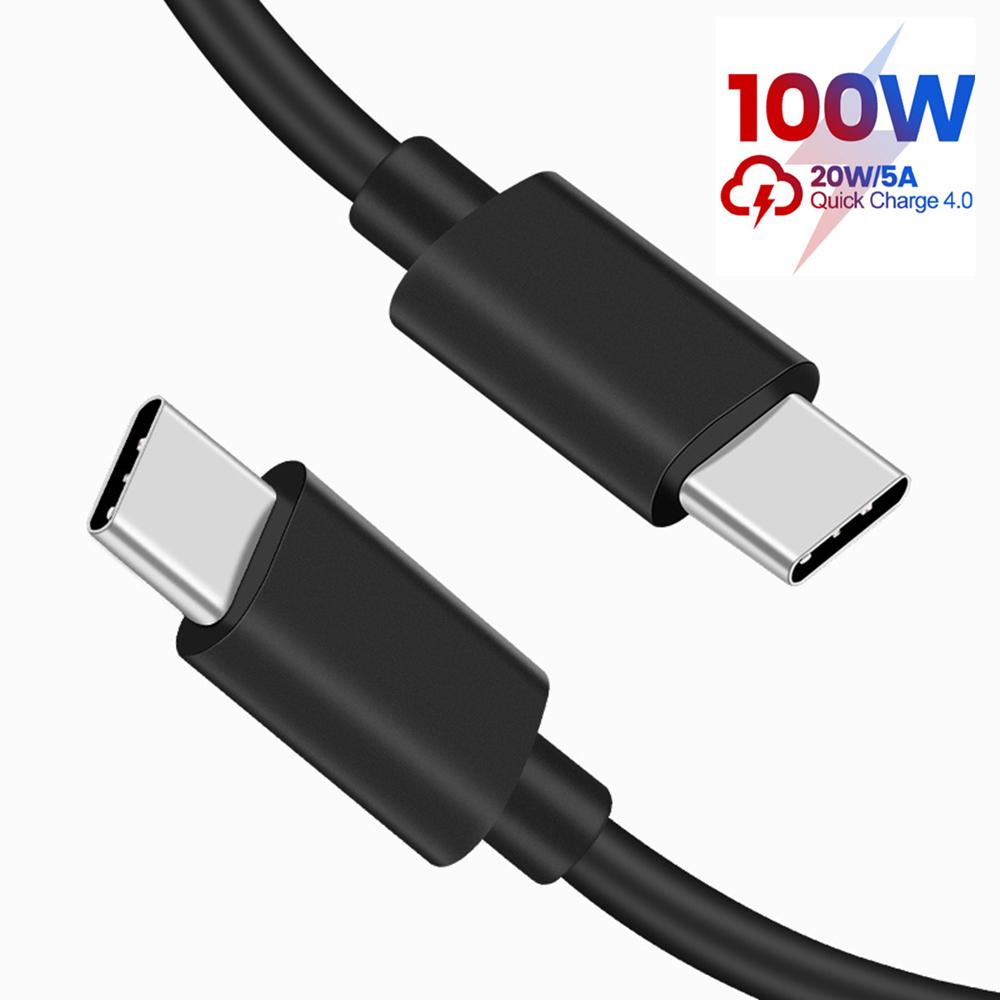 USB-кабель PD100W USB C на Type C кабель для быстрой зарядки для Xiaomi Samsung Huawei MacBook iPad 5A мобильный телефон кабель USB-кабель Type C 0.3m white Junmaocun