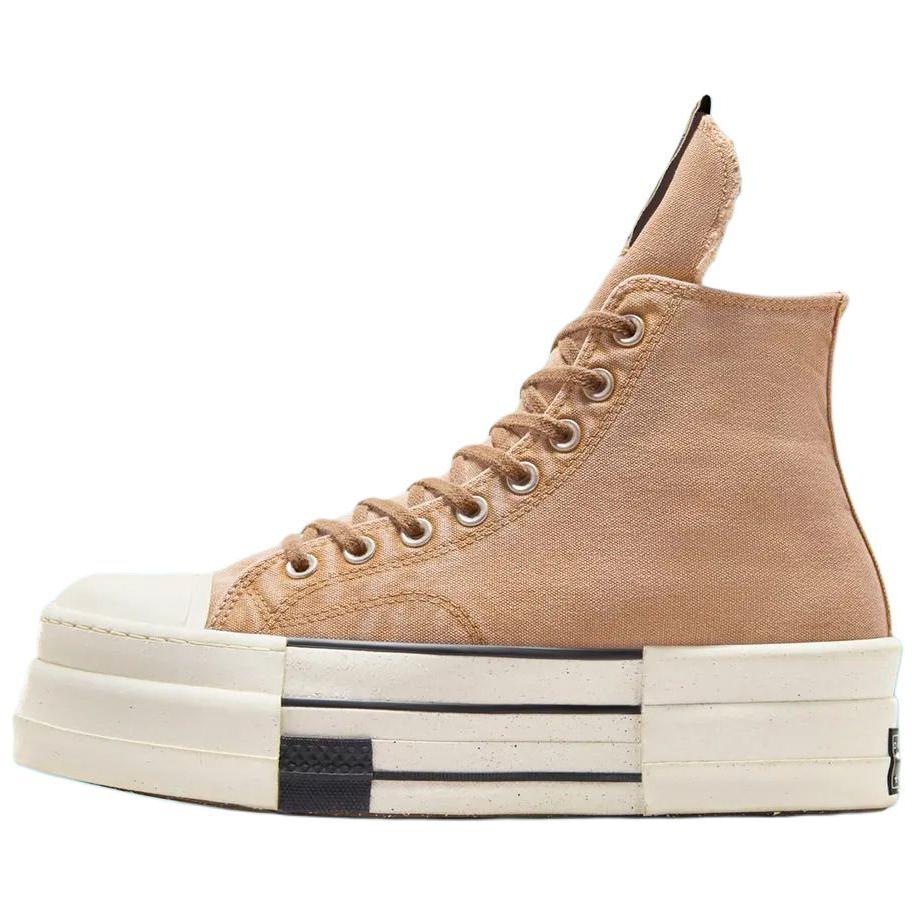 Rick Owens x Converse DRKSHDW DBL DRKSTAR Chuck 70 High Пакет кроссовок унисекс из выстиранного холста - Блонд Коричневый Белый A06756C 44 brown