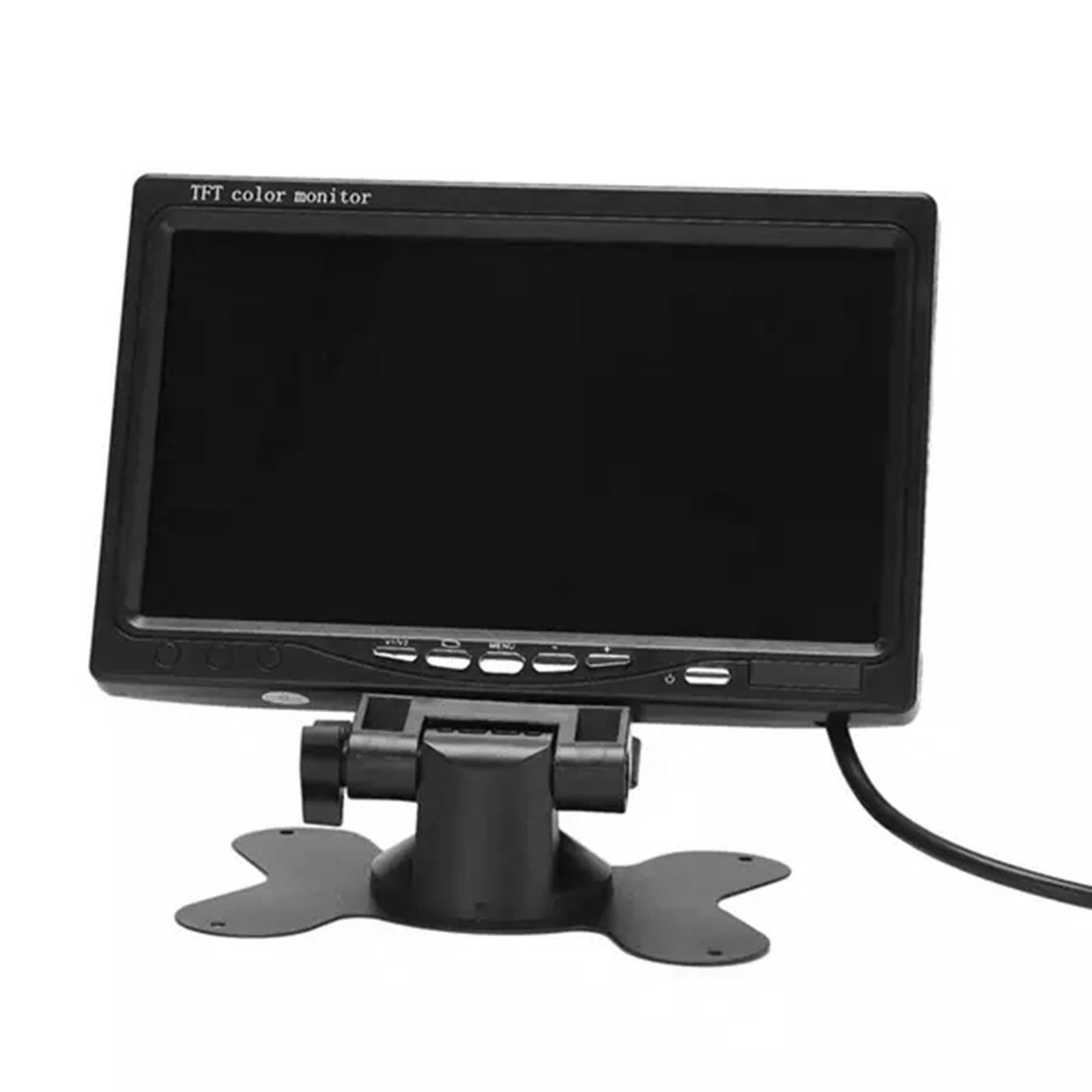 7-дюймовый HD-монитор TFT Автомобильный монитор HD 1024x600 Дисплей Встроенный AV-вход чёрный VehicleKit