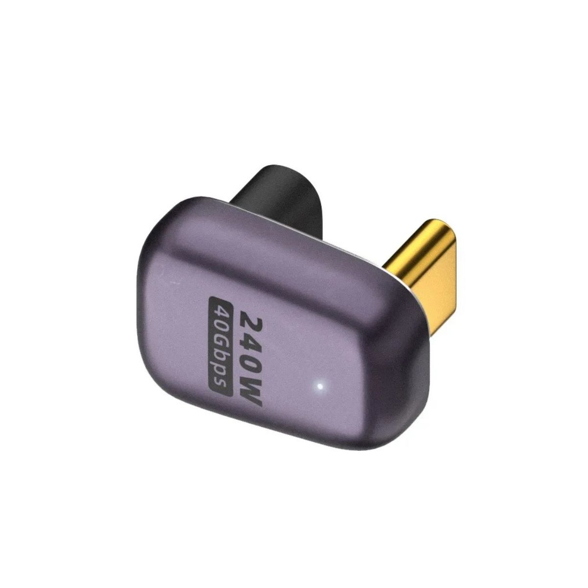 USB 4,0 PD 240 Вт, 8 К, 60 Гц, разъем для зарядного устройства для Macbook, 40 Гбит/с, высокоскоростной USB C OTG U-образный, прямой угловой адаптер «папа-мама» gray VAORLO