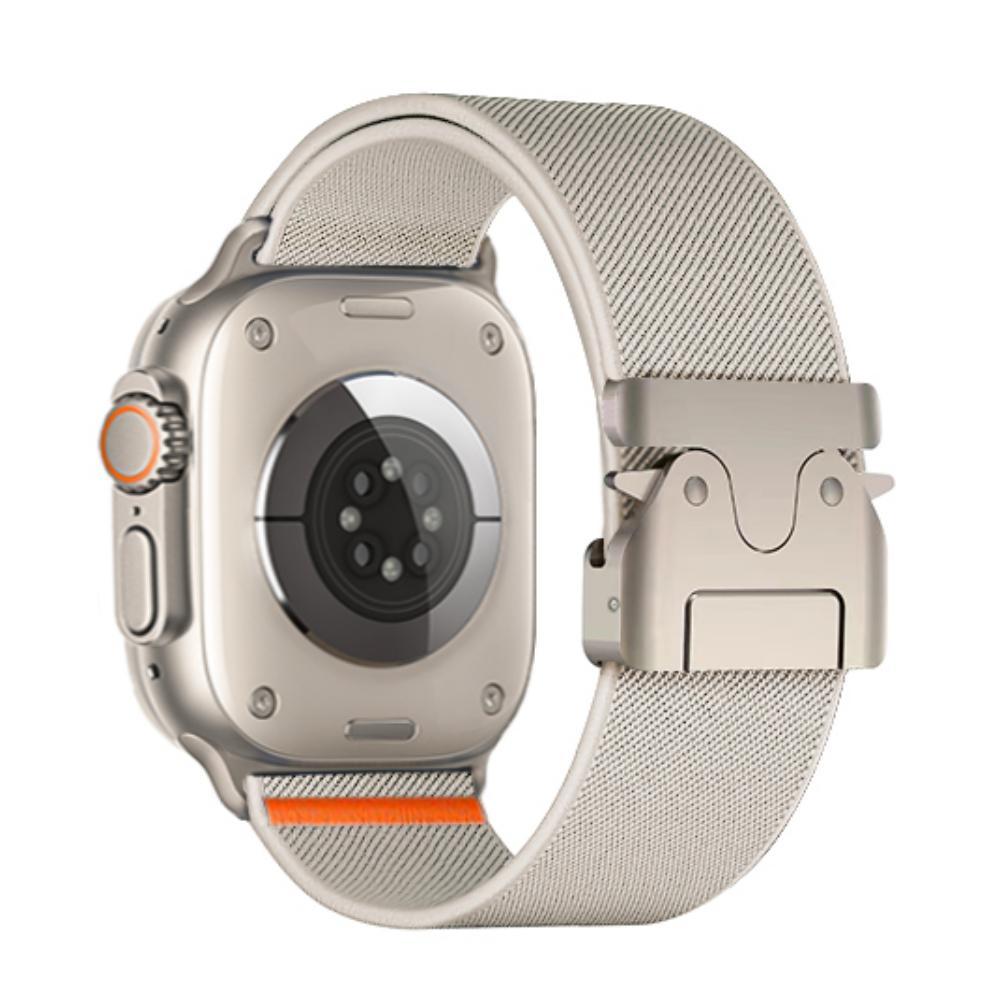 Нейлоновый ремешок для Apple Watch Ultra 2 Band 49 мм 45 мм 41 мм 44 мм 46 мм 42 мм 38 мм 40 мм плетеный эластичный браслет для IWatch Series 10 9 8 7 6 SE Series10 46mm слоновая кость LUJING-Treasure Bag