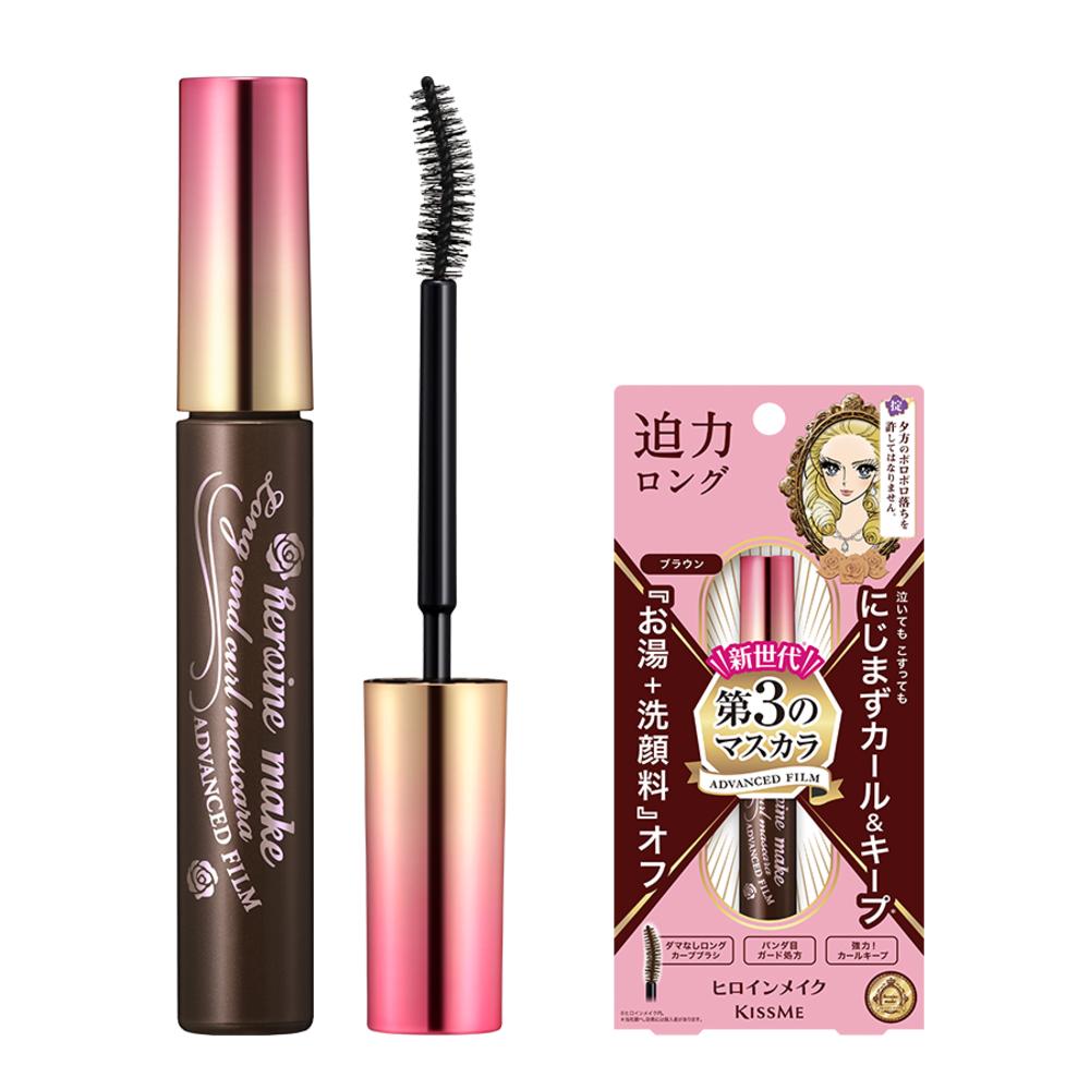 Тушь для ресниц Kiss Me Heroine Make Long & Curl Advanced Film 6 г, 02 Коричневый, 1 шт. pink