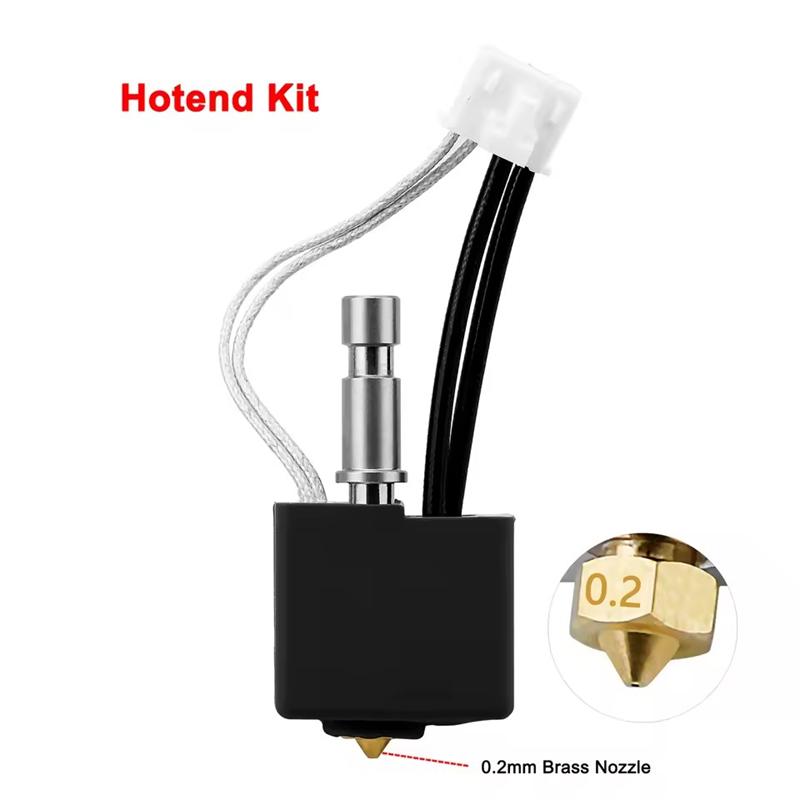 Запчасти для 3D-принтера для Anycubic Kobra S1 Combo Hotend Kobra S1C Комплект горячего конца Сопло 0.2 0.4 0.6 0.8 мм Термистор хотенда Kobra S1 Hotend 0.2mm white EARTH S SURFACE