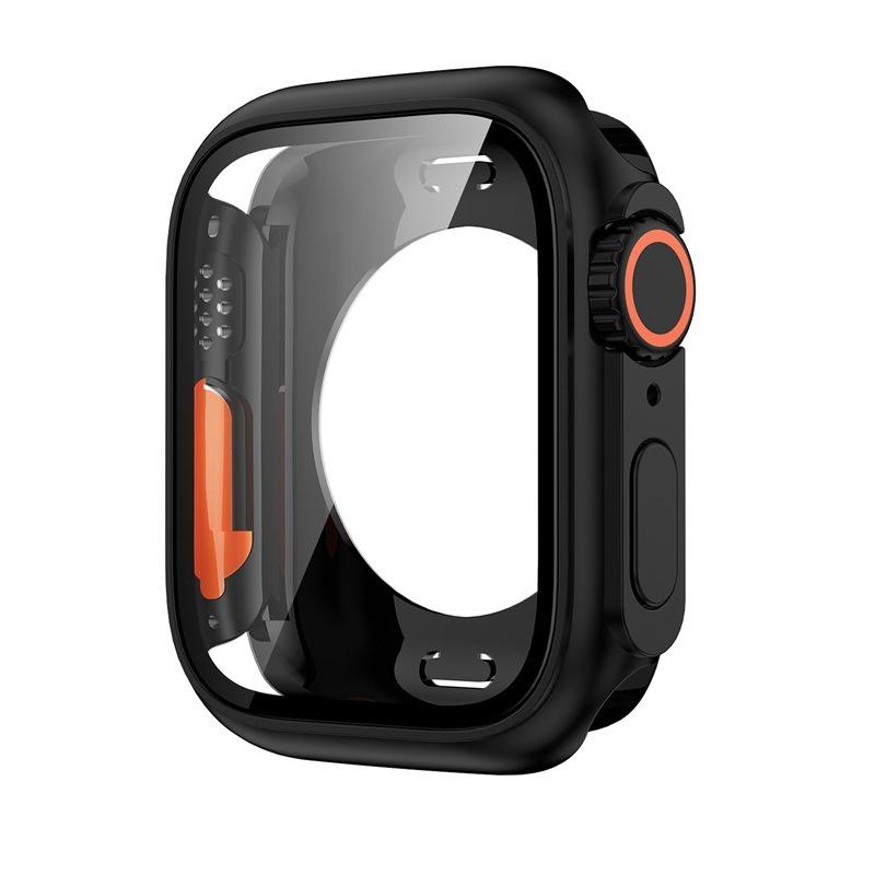 Переход на Ultra 360 Full Protector Case для Apple Watch 45 мм 44 мм Защитная пленка из закаленного стекла для IWatch Series 8 7 6 SE 5 40mm чёрный HOBBIT-3C Accessories